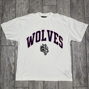 Darc Sport Wolves Forever Heritage‎ Limited White T-Shirt Large Logo Blue NFGU